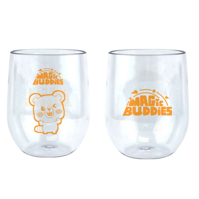 2 Pack 17oz Plastic Wine Glass - MAGIC GLOBE