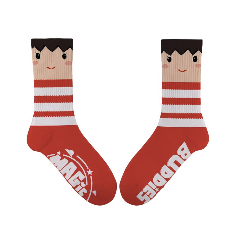 Magic Buddies Cartoon Crew Socks - MAGIC GLOBE